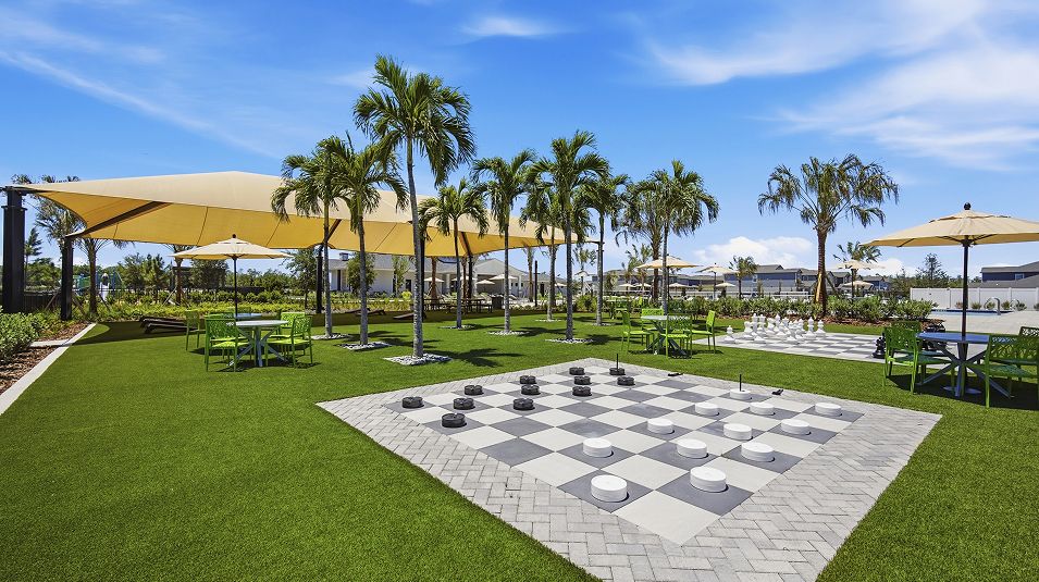New Port Corners Amenity Sports Courts Outdoor Chess Checkers 2of4