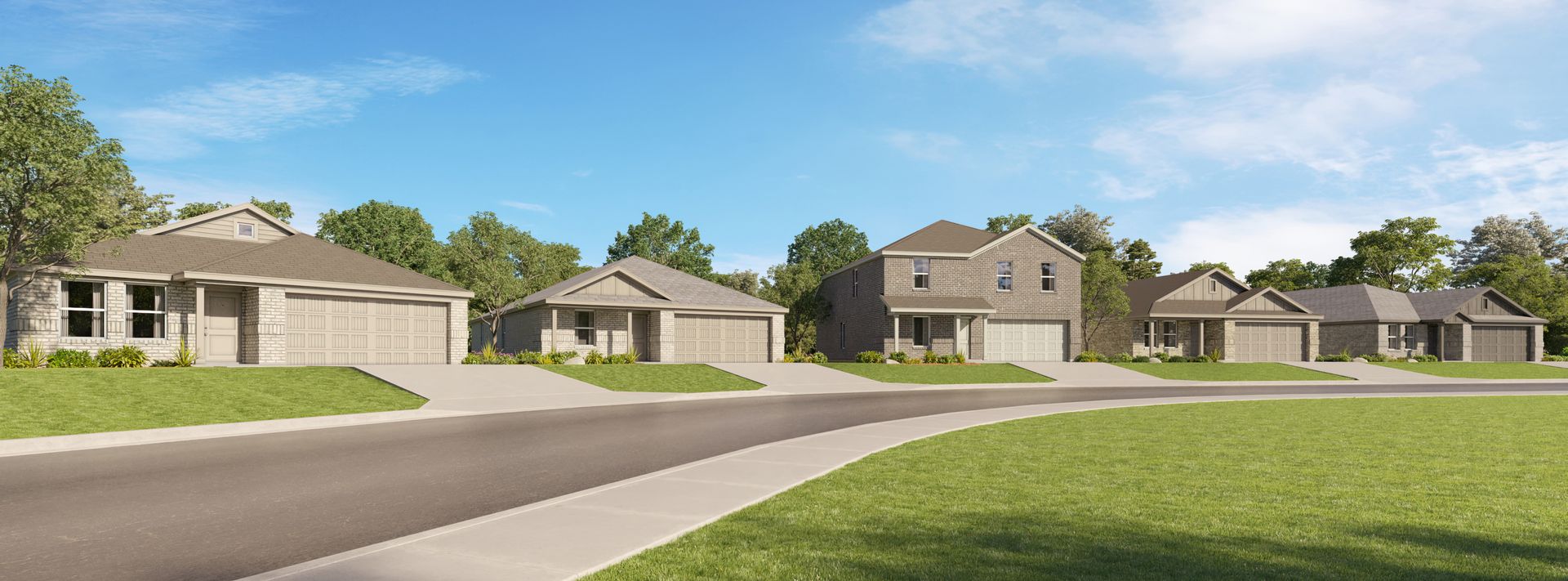 Grove Core Watermill 3 Side Brick Streetscape