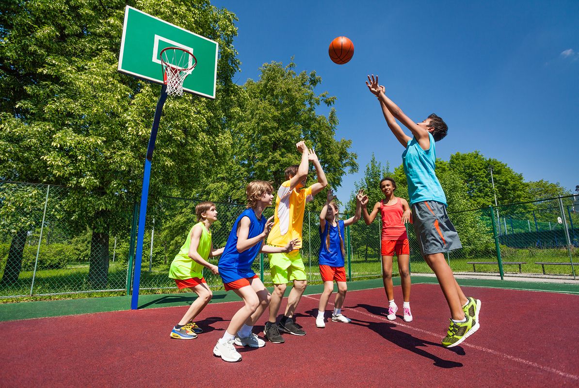 N Pic Sports Basketball Kids Playing