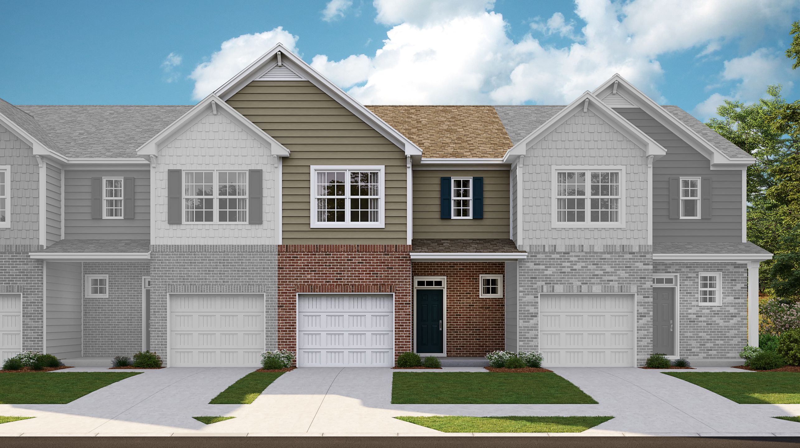 Glen Townhomes Glen 5 Unit AB Abbey B TH elev IND