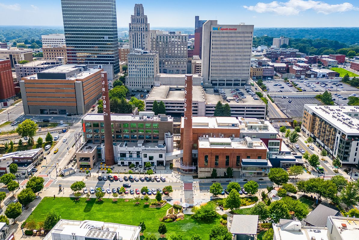 Winston Salem Aerial Downtown 3of3