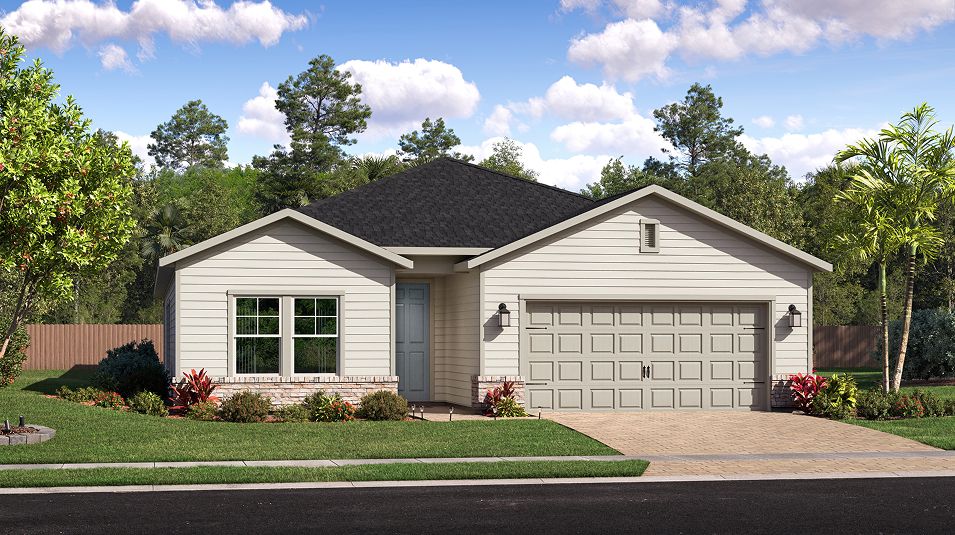 Antigua 3 Car Garage - Tributary - Lakeview at Tributary 60's: Yulee, Florida - Lennar