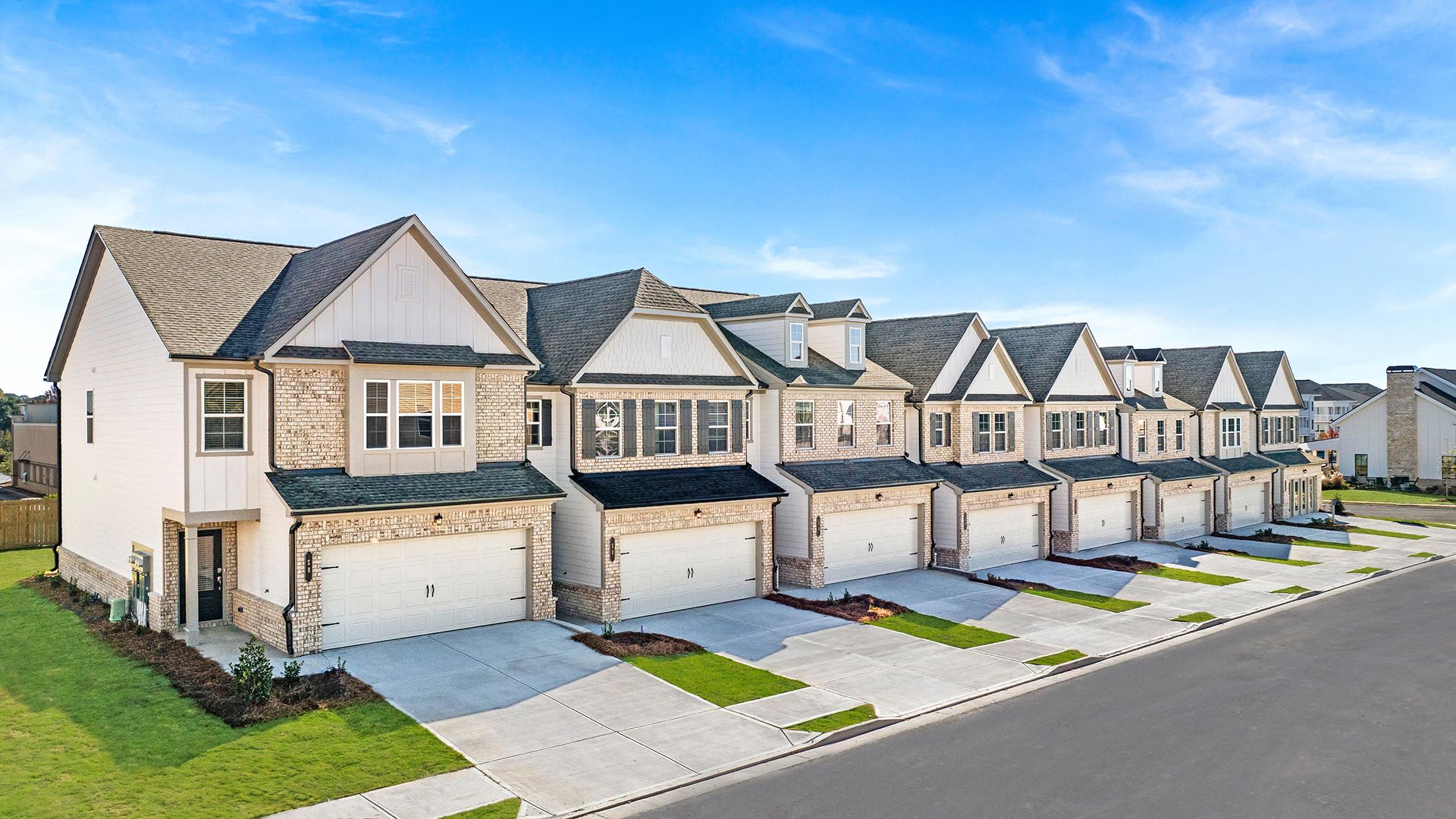 Towns Holly Springs Aerial Streetscape