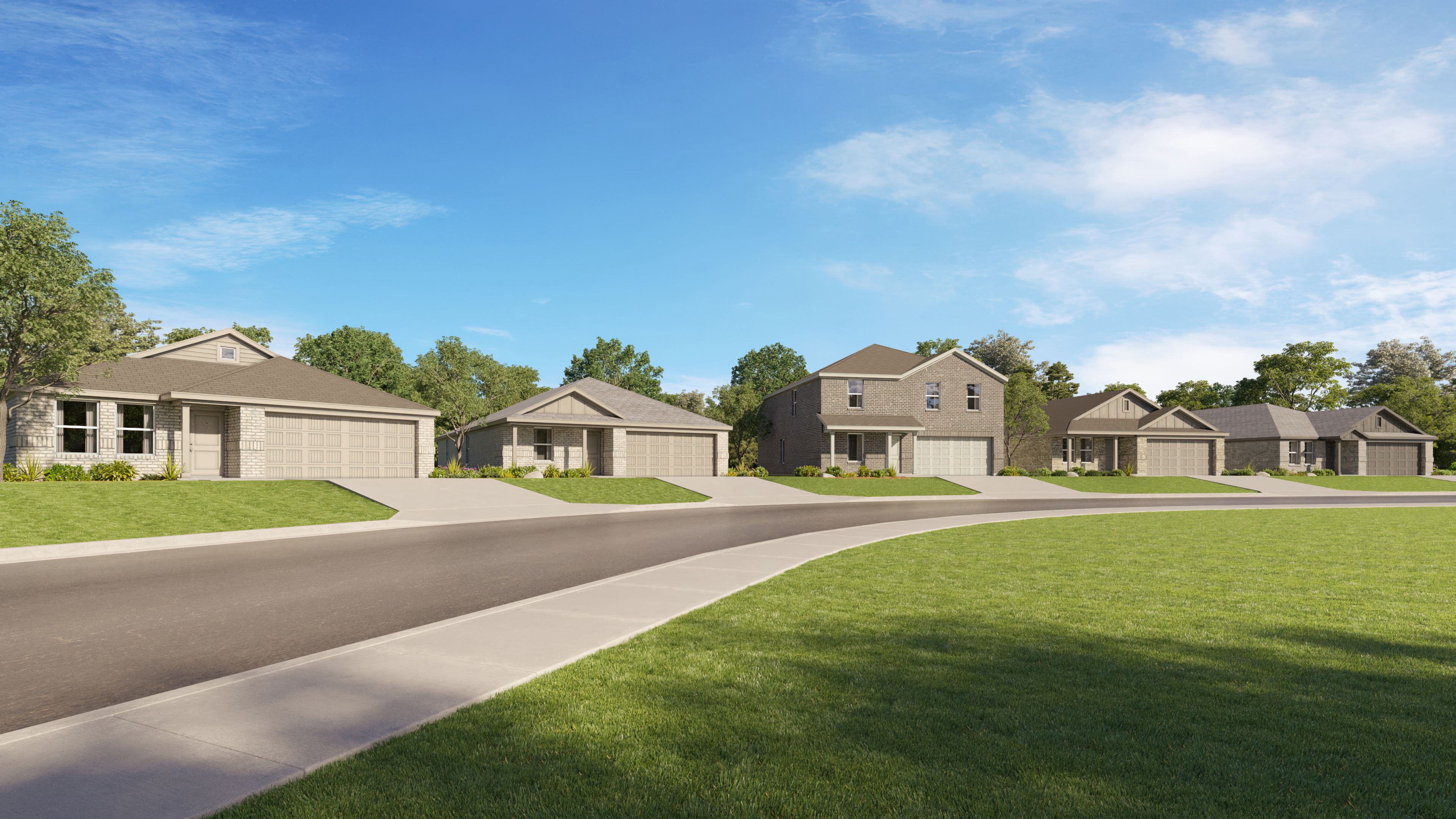 Grove Core Watermill 3 Side Brick Streetscape