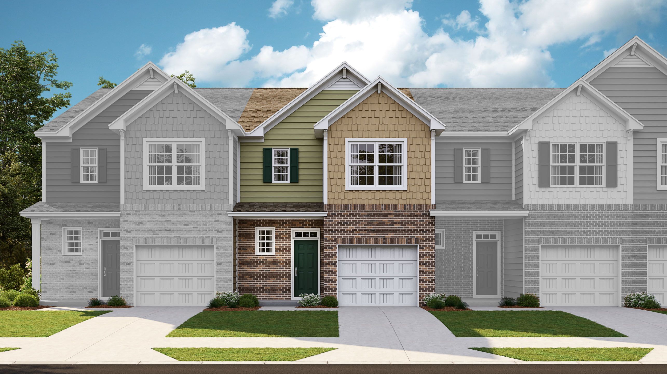 Glen Townhomes Glen 5 Unit AB Carlton A TH elev IND
