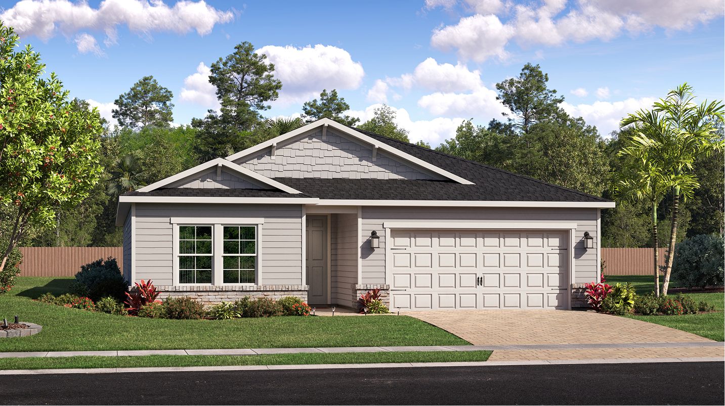 Nassau 3 Car Garage - Tributary - Lakeview at Tributary 60's: Yulee, Florida - Lennar