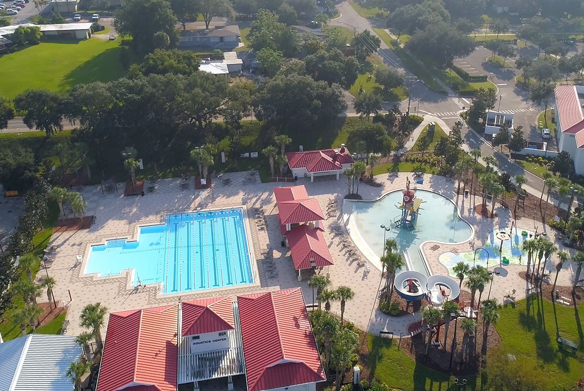 Haines City Lake Eva Aquatic Center Aerial
