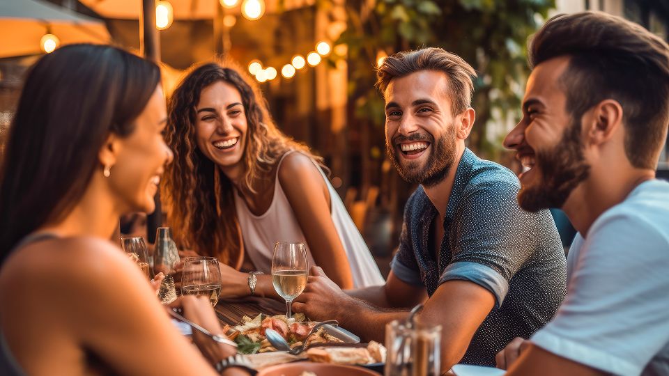 N Pic Dining Restaurant Friends Laughing AI