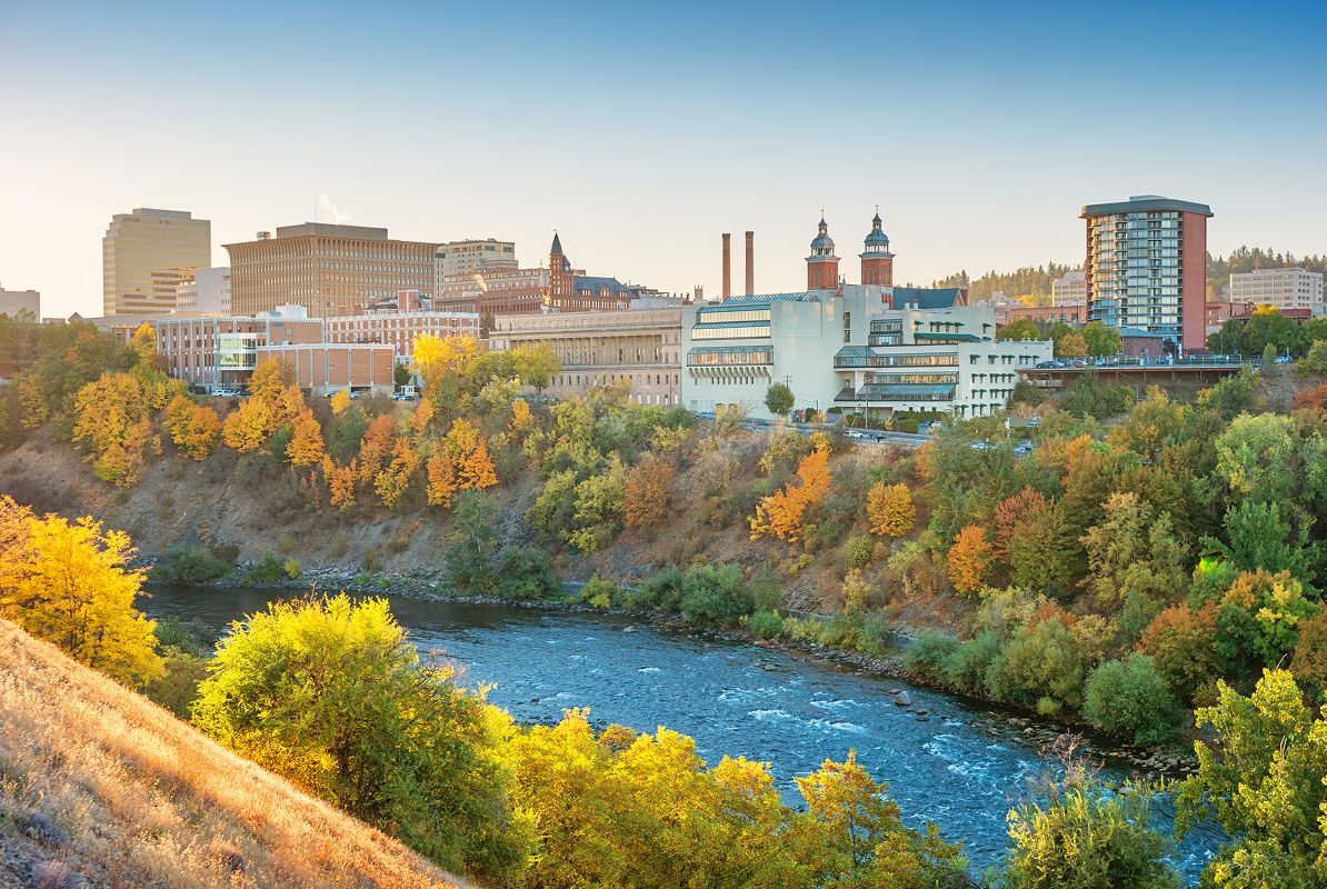 Spokane Downtown Skyline River