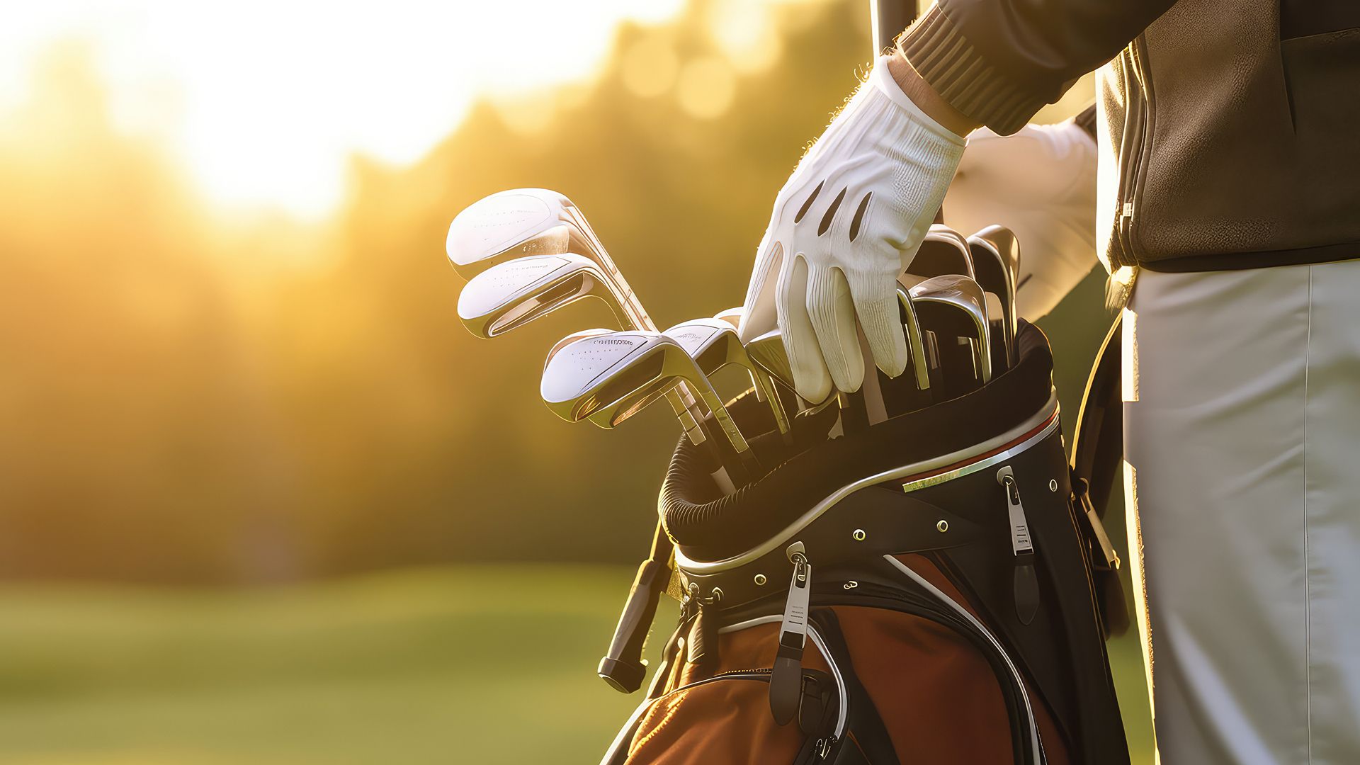 N Pic Sports Golf Man Bag Closeup AI