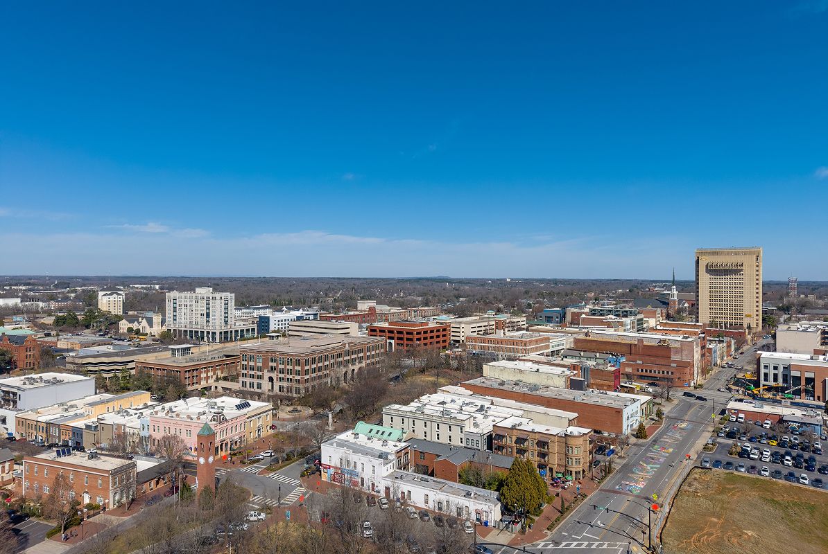 Spartanburg Aerial Downtown 1of2