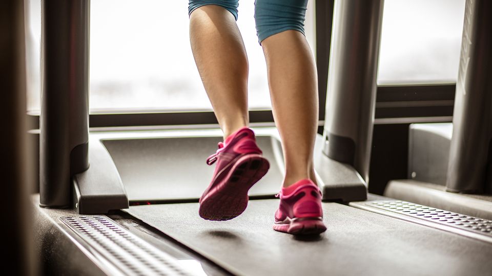 Exercise Gym Treadmill Woman Pink Shoes