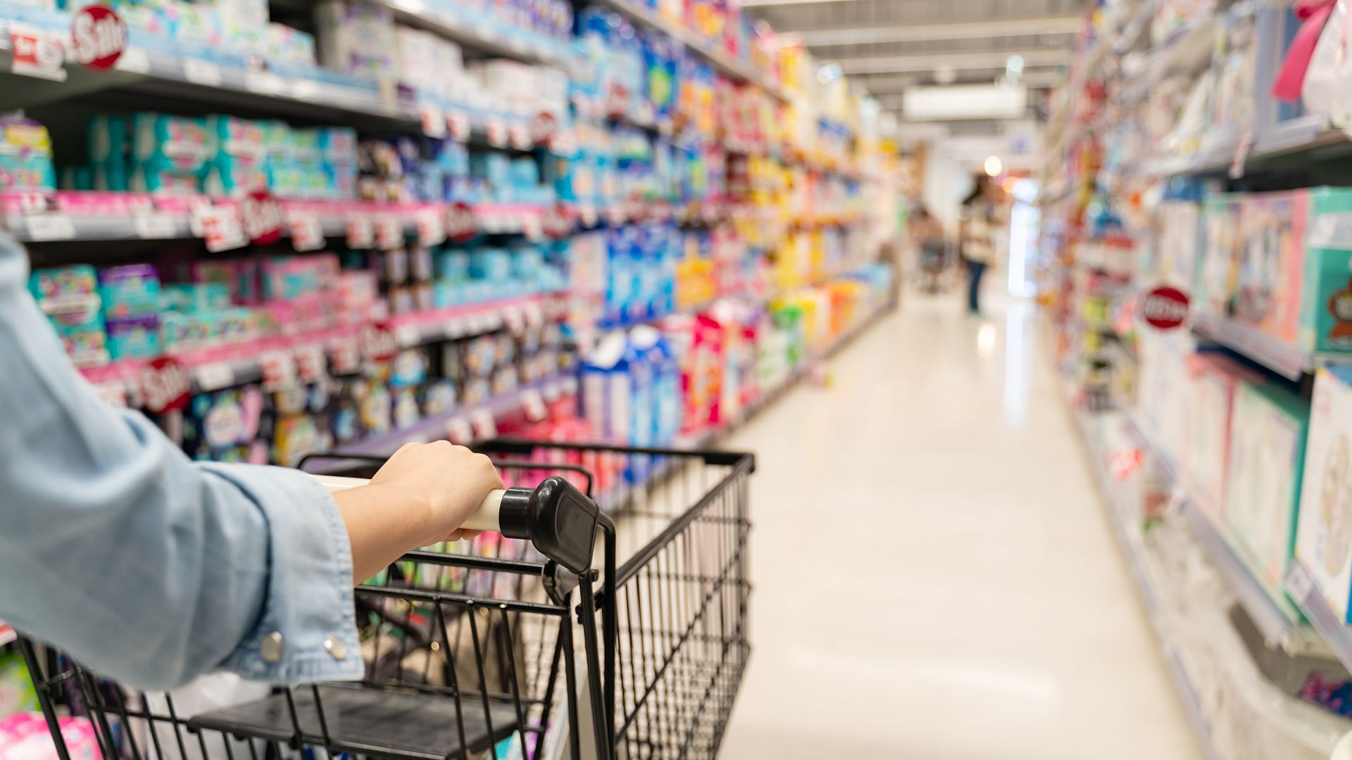 Shopping Supermarket Shopping Cart Aisle
