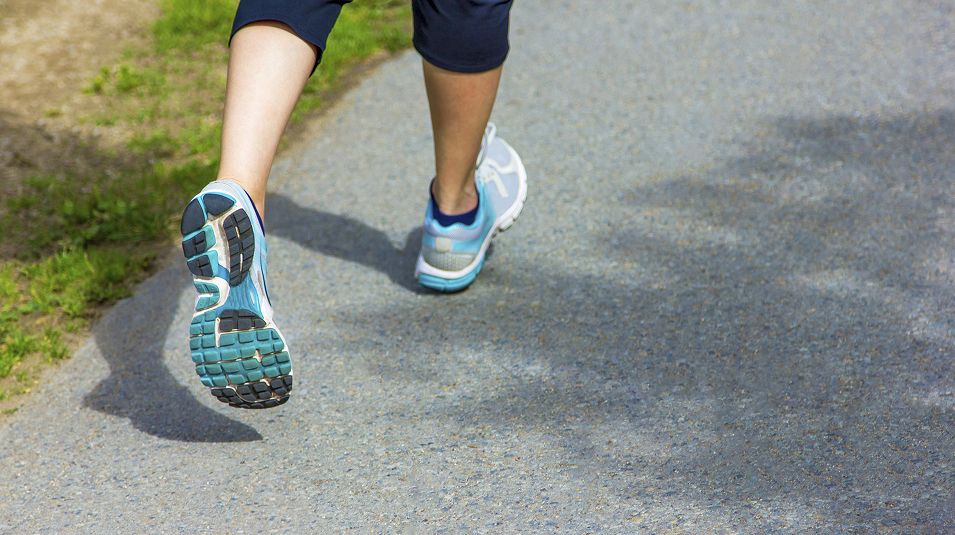 Exercise Running Pavement Woman Shoes Blue