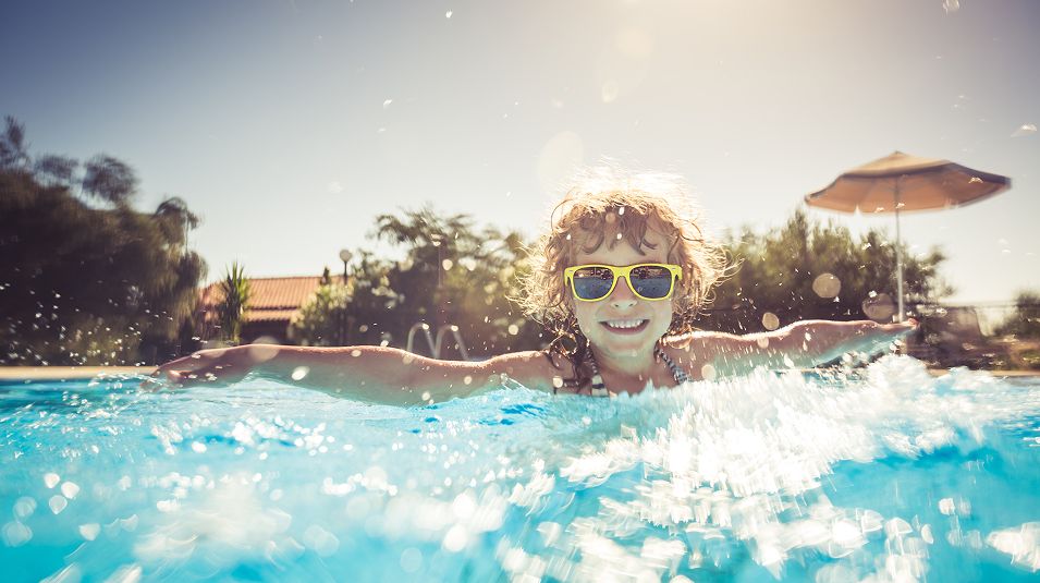 Kids Pool Girl Splash Yellow Sunglasses