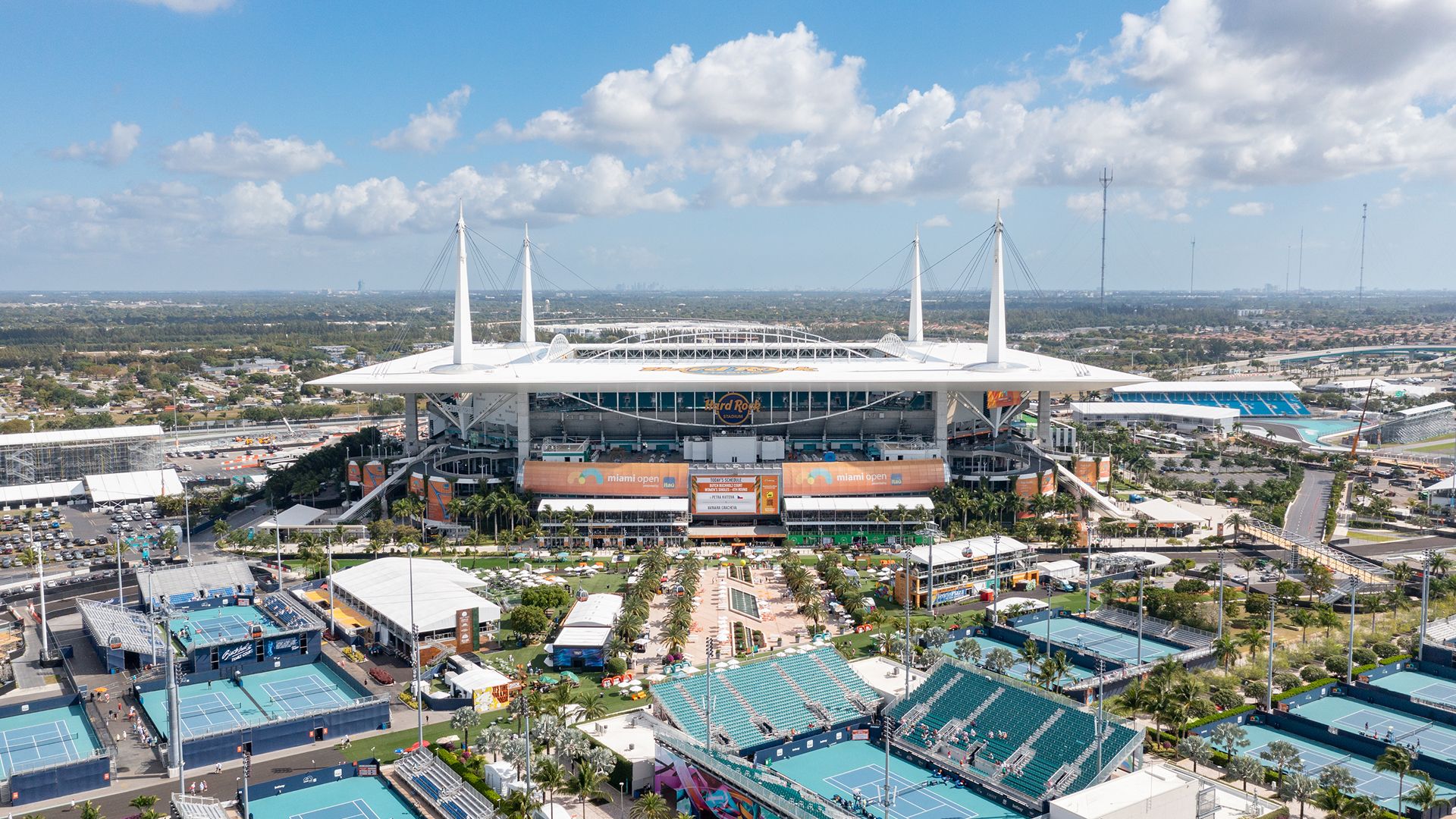 Miami Dade Aerial Miami Gardens Hardrock Dolphins Staduim