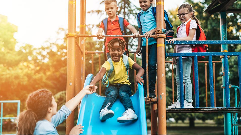 N Pic School Elementary Outdoors Playground Students