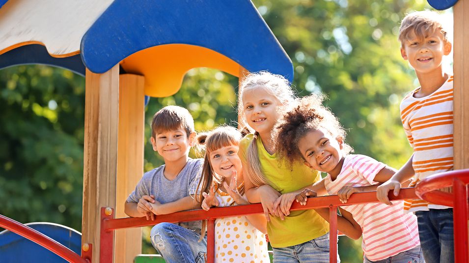 Kids Playground Group Structure Posed