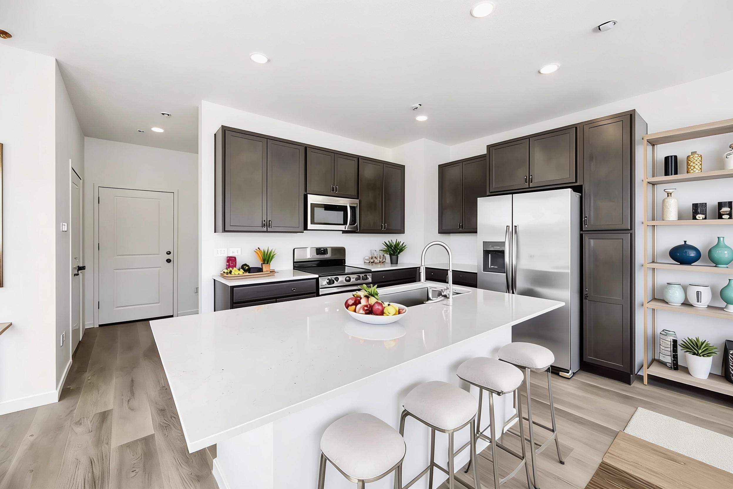 Plan 307 Kitchen Staged