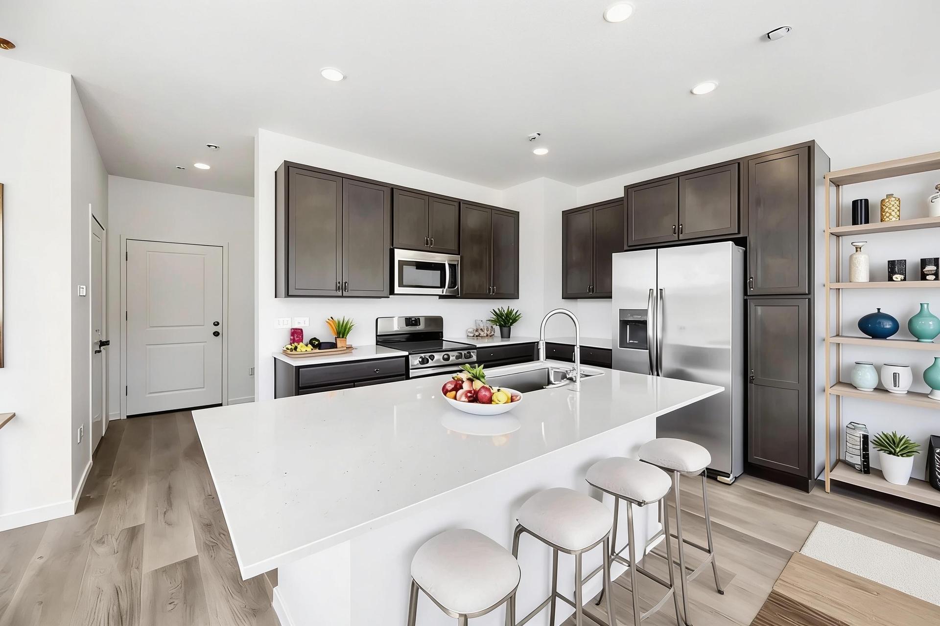 Plan 307 Kitchen Staged