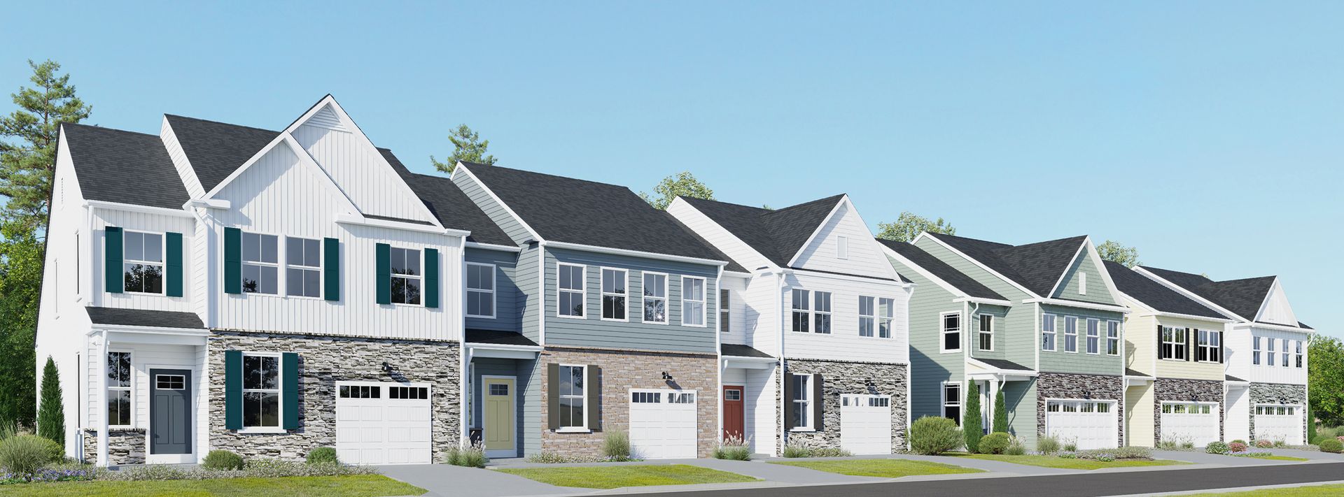 Villas Forest Landing Streetscape 3of3