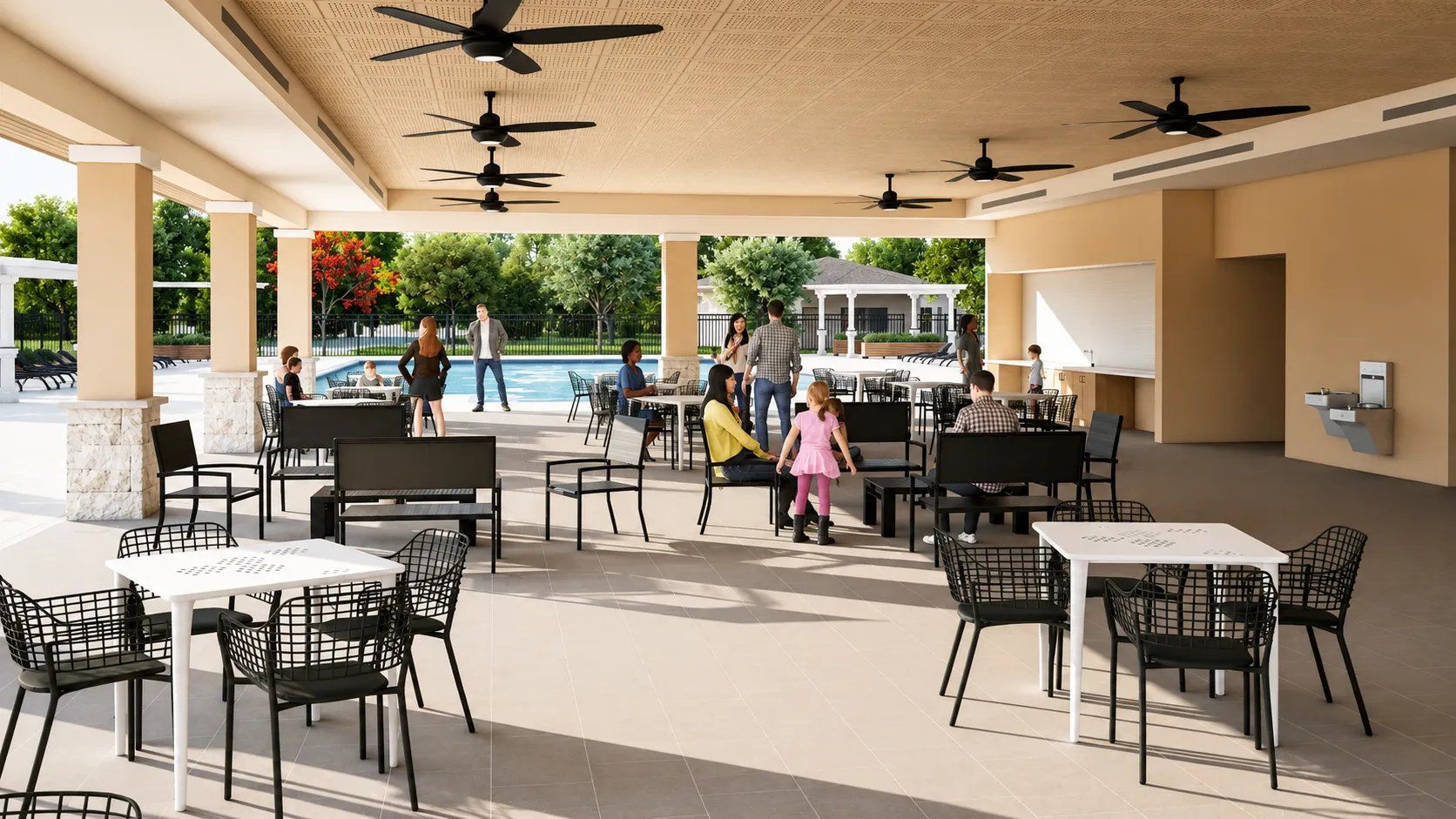 Clubhouse outdoor seating