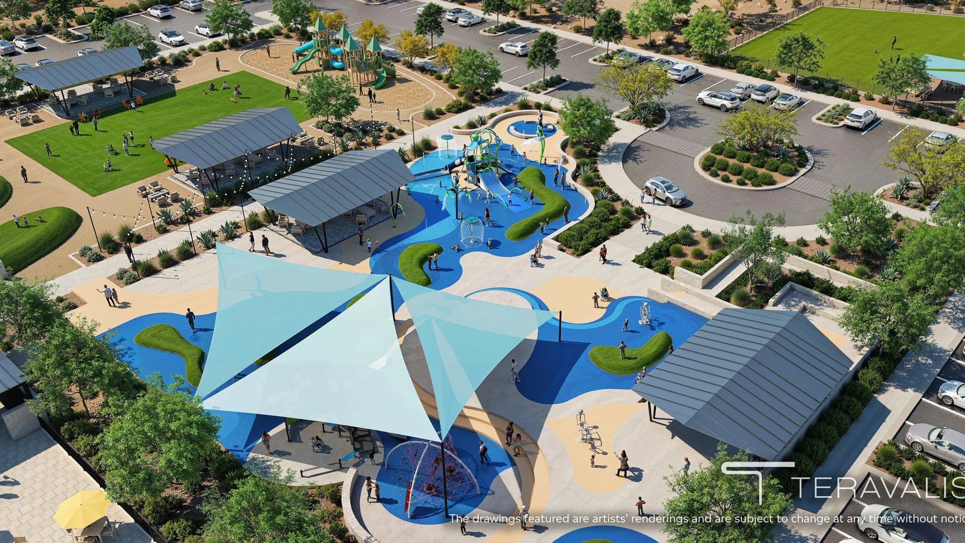 Splash park community amenity Teravalis