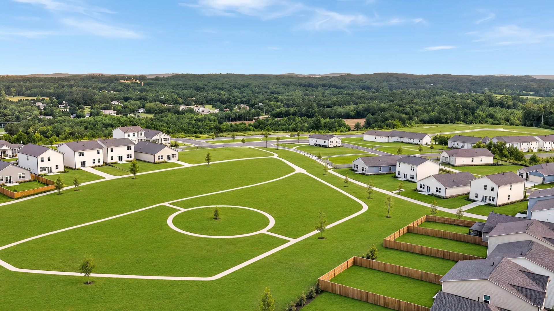 Aerial of Summit View and green space