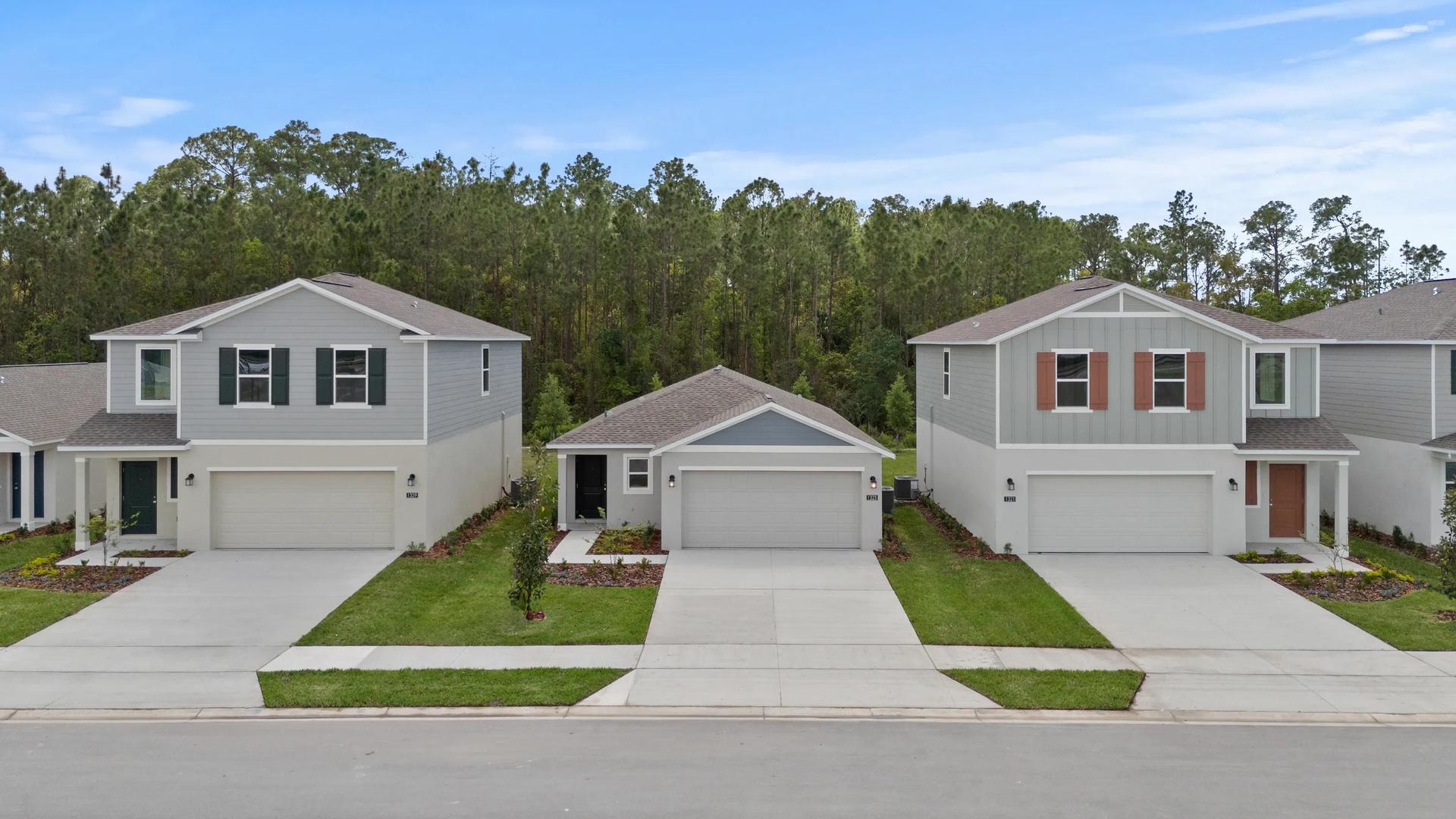 Pine Meadows community aerial streetscape