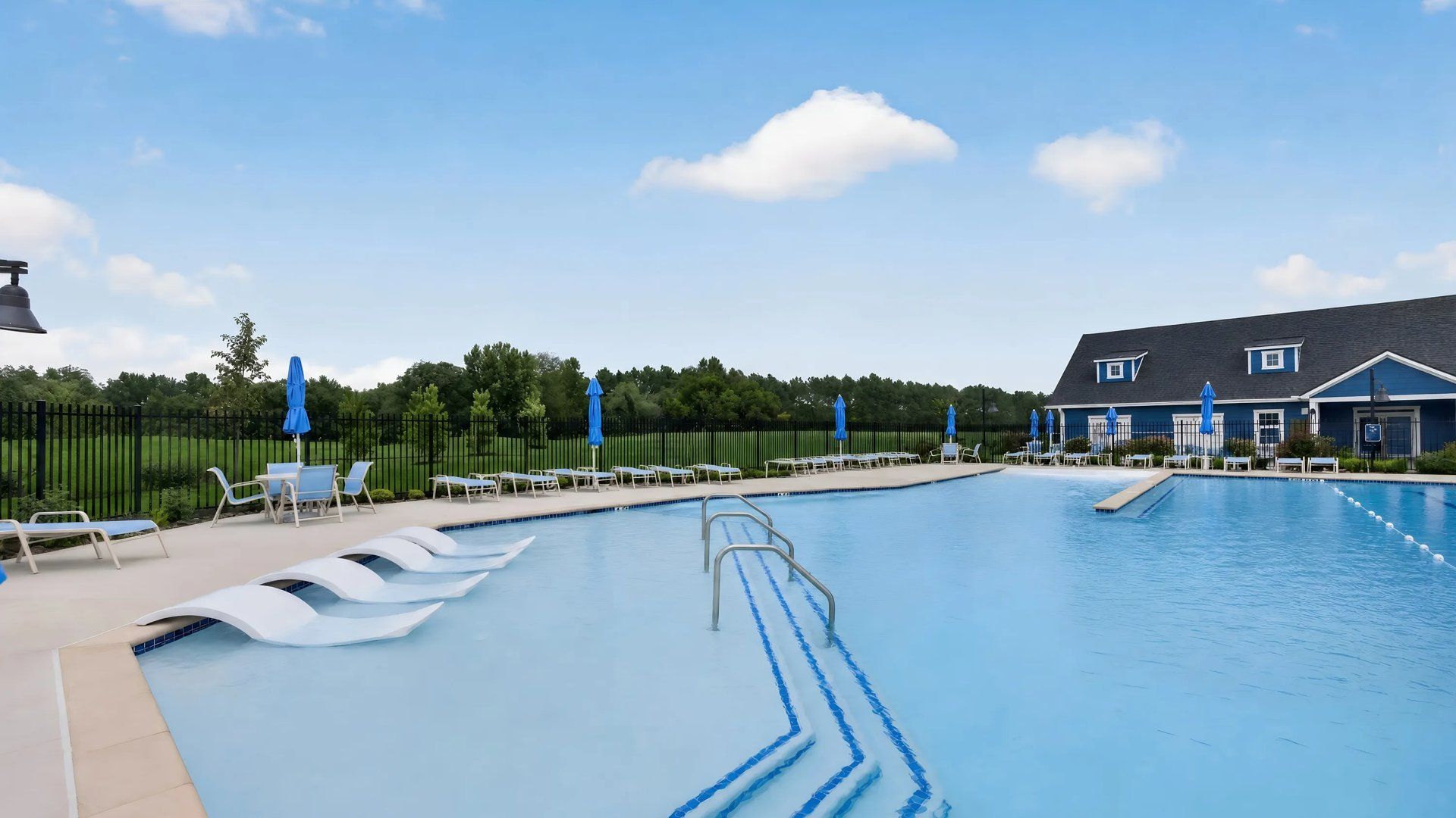 Close-up of large swimming pool