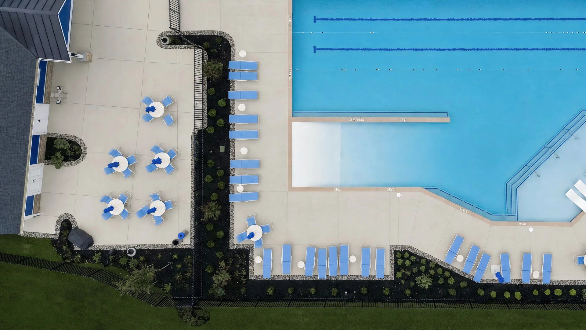 Aerial of pool