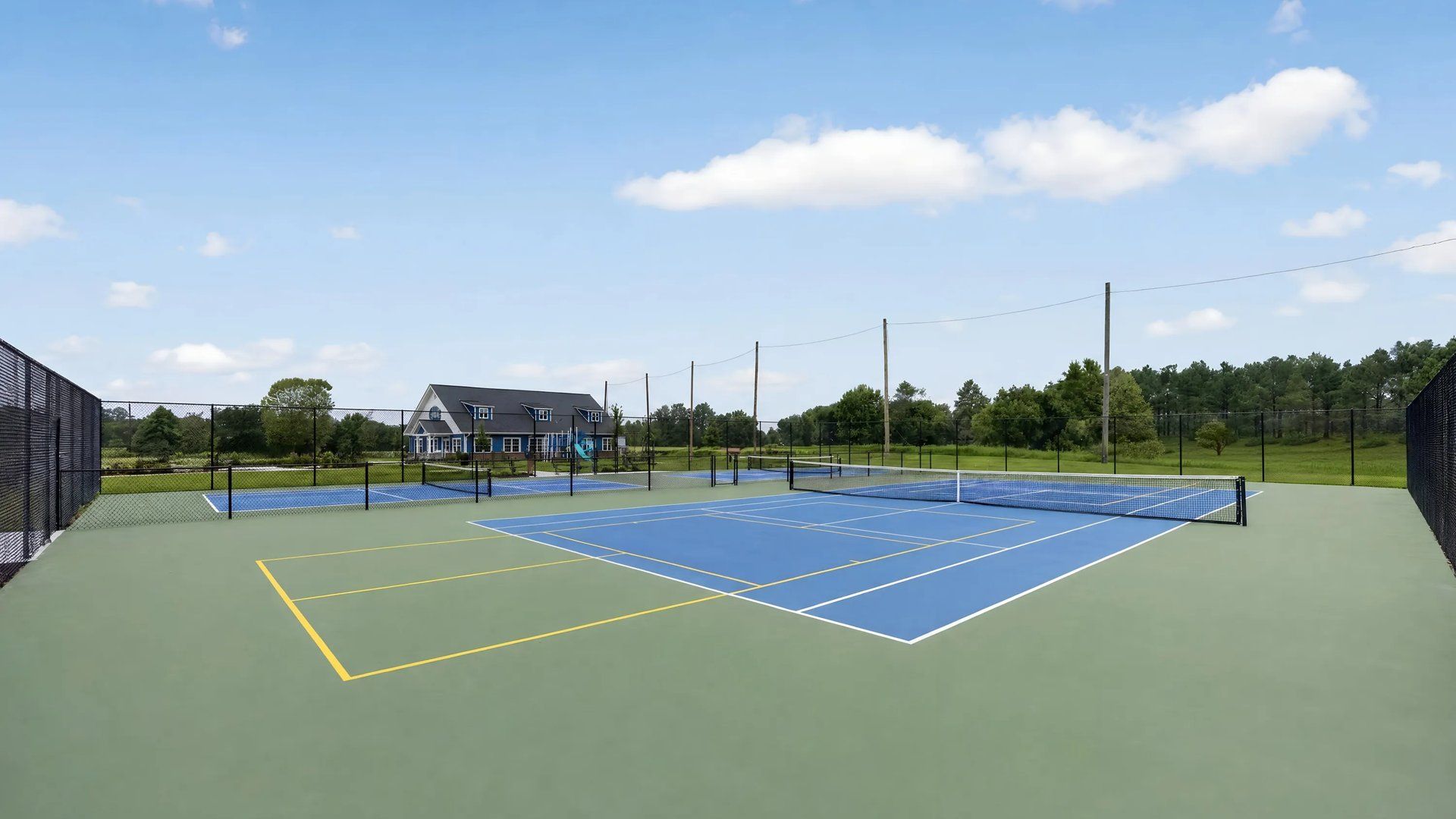 Alternate view of Tennis court