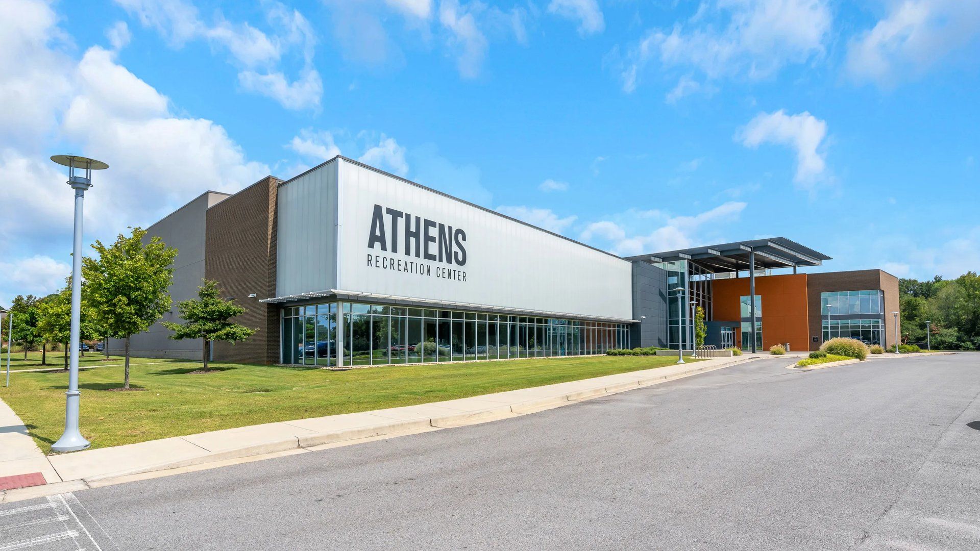 Athens Recreation Center exterior landscape