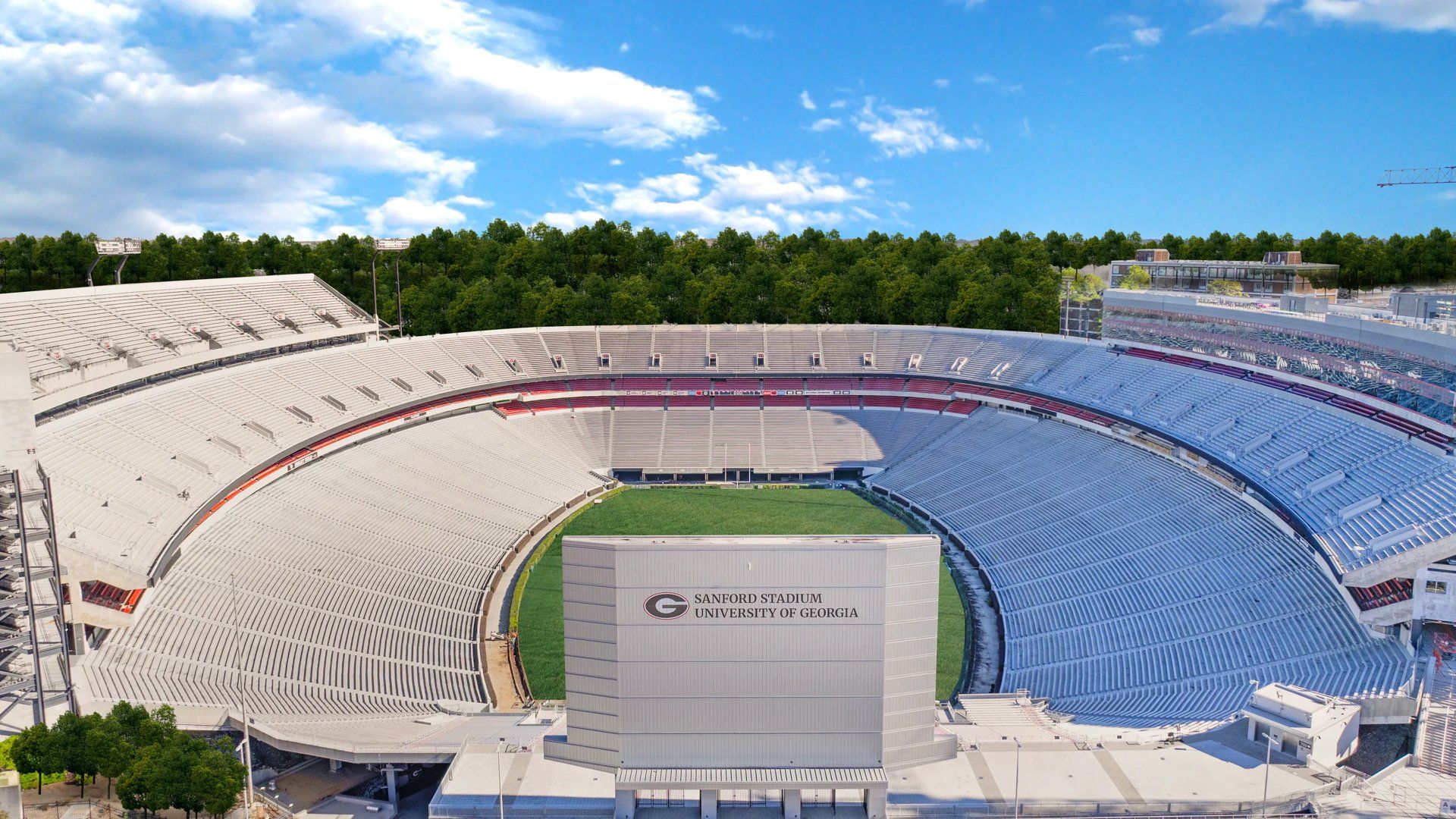 Sanford Stadium exterior landscape