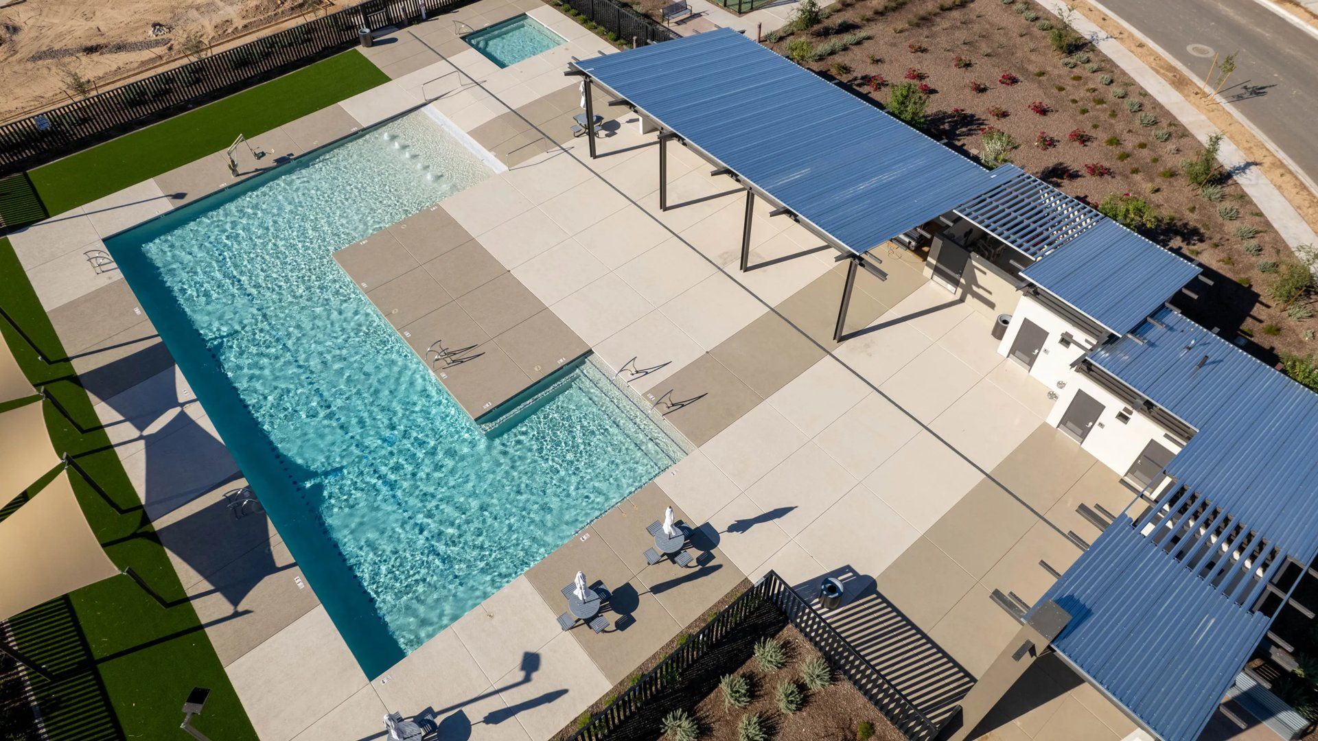 Aerial of pool amenity