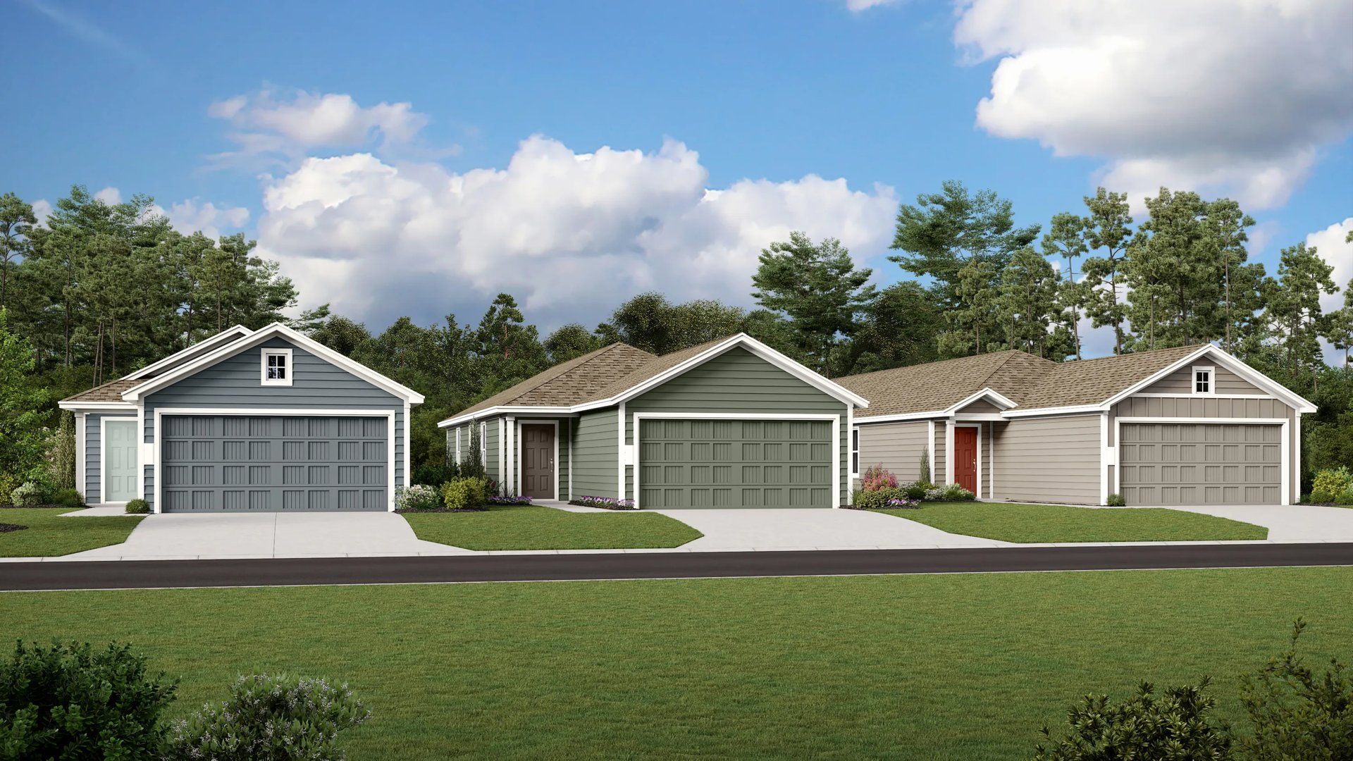 Belmar community home streetscape