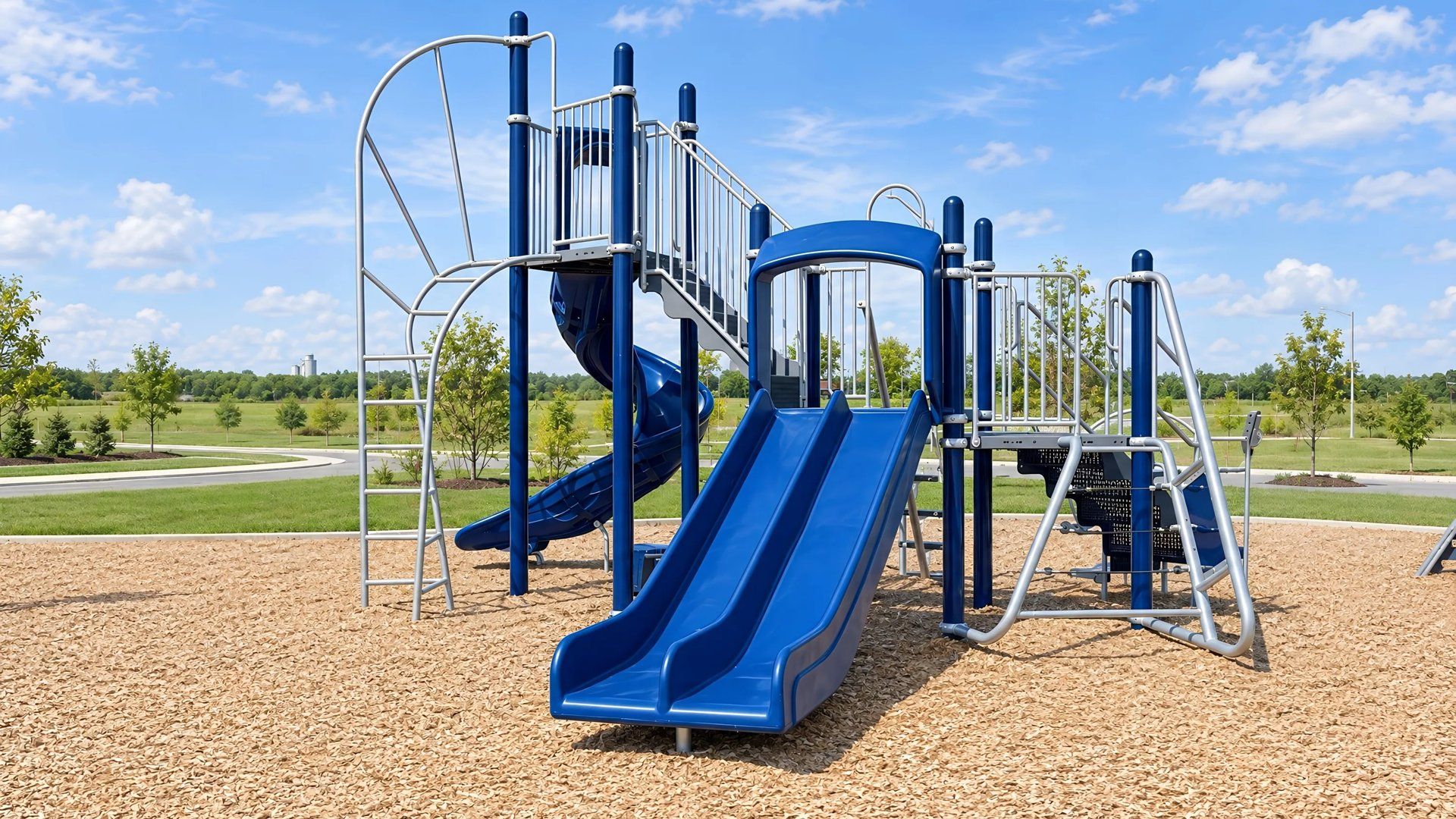 Close-up of playground amenity