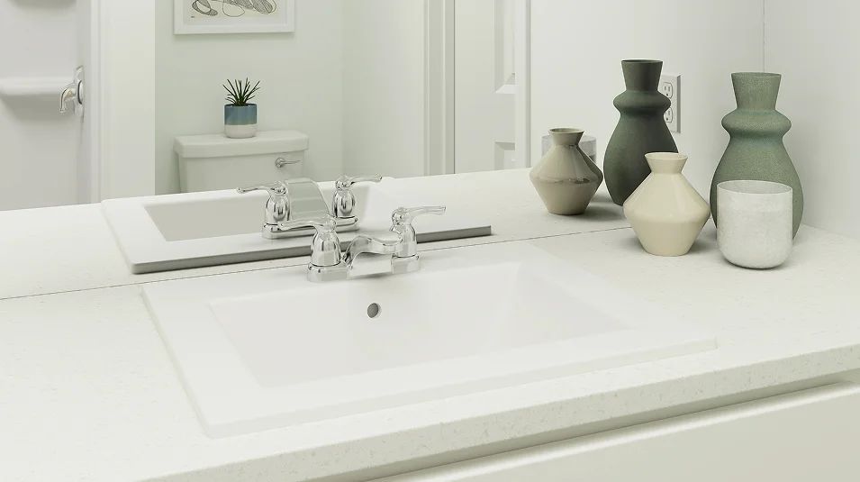 Grove Core EI Quartz Countertops Bathroom