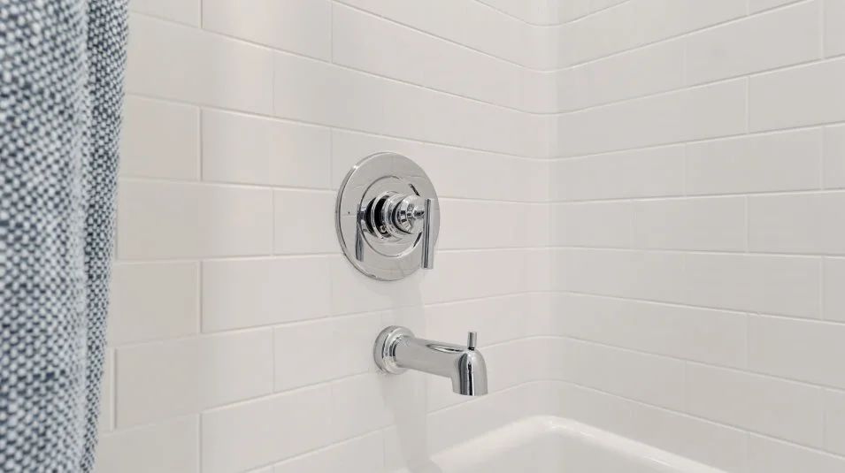 Secondary bathroom shower bath faucet