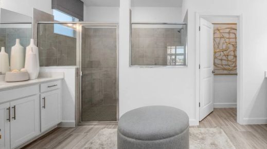 Glass enclosed shower