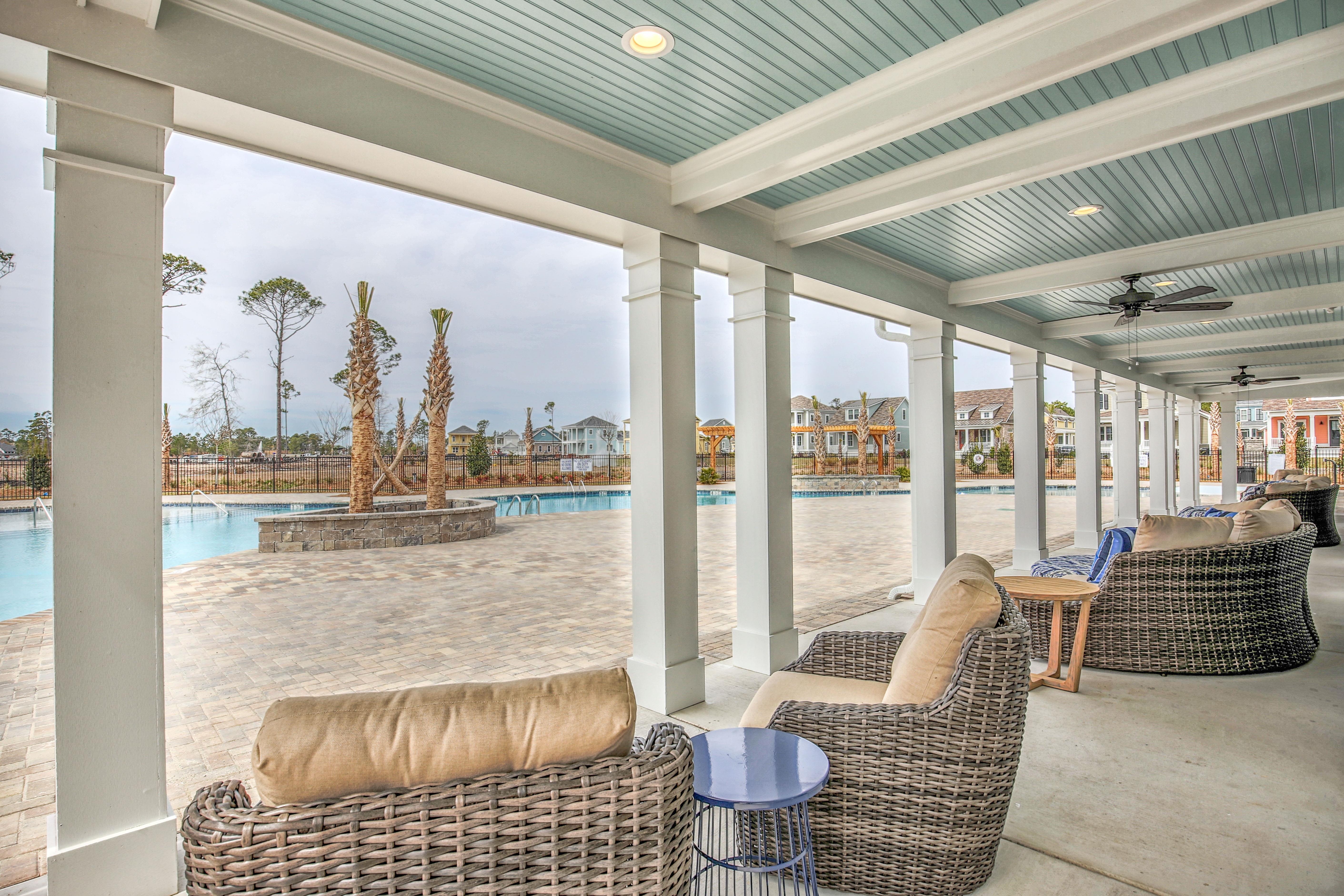 Pool view from clubhouse sundeck