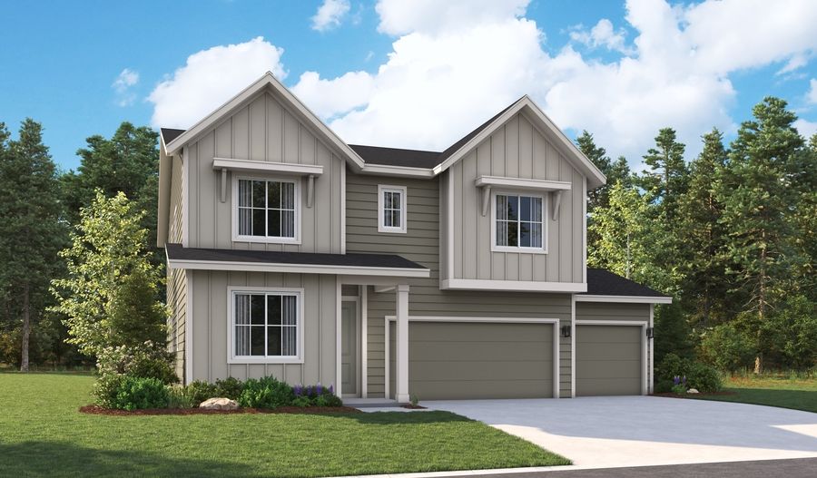 The Bradford Elevation A (3-car)
