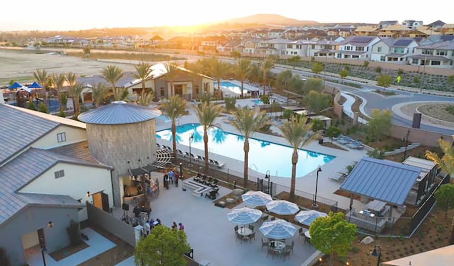 Sablewood Estates at Sommers Bend Clubhouse and Pool Aerial View