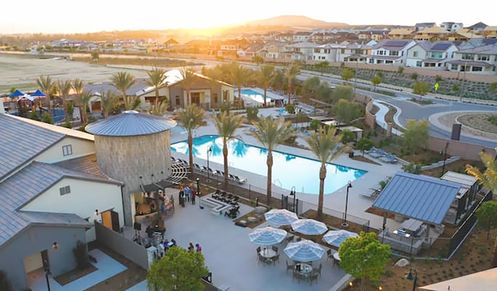 Sablewood Estates at Sommers Bend Clubhouse and Pool Aerial View
