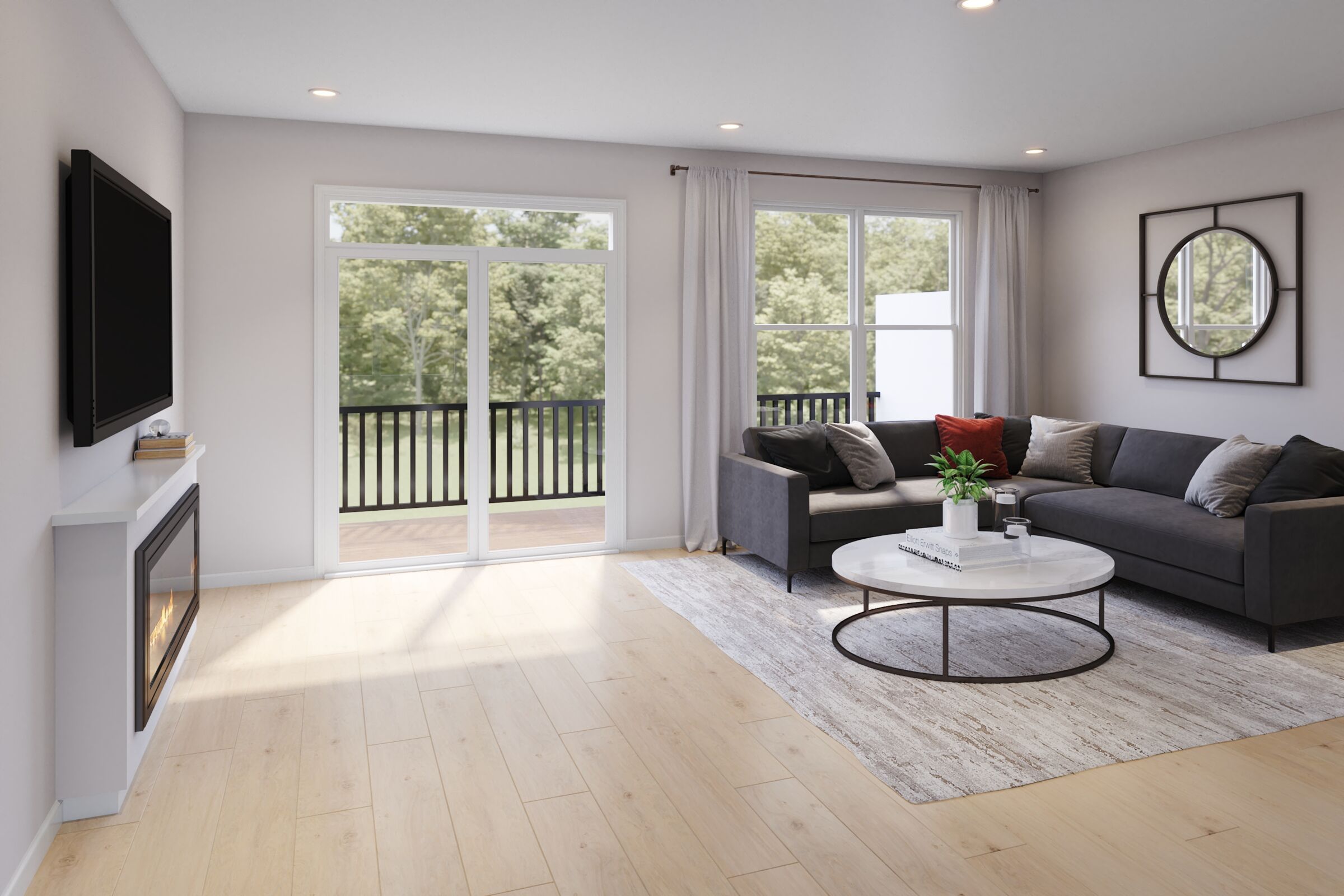 Emerald Floorplan Living Room Rendering