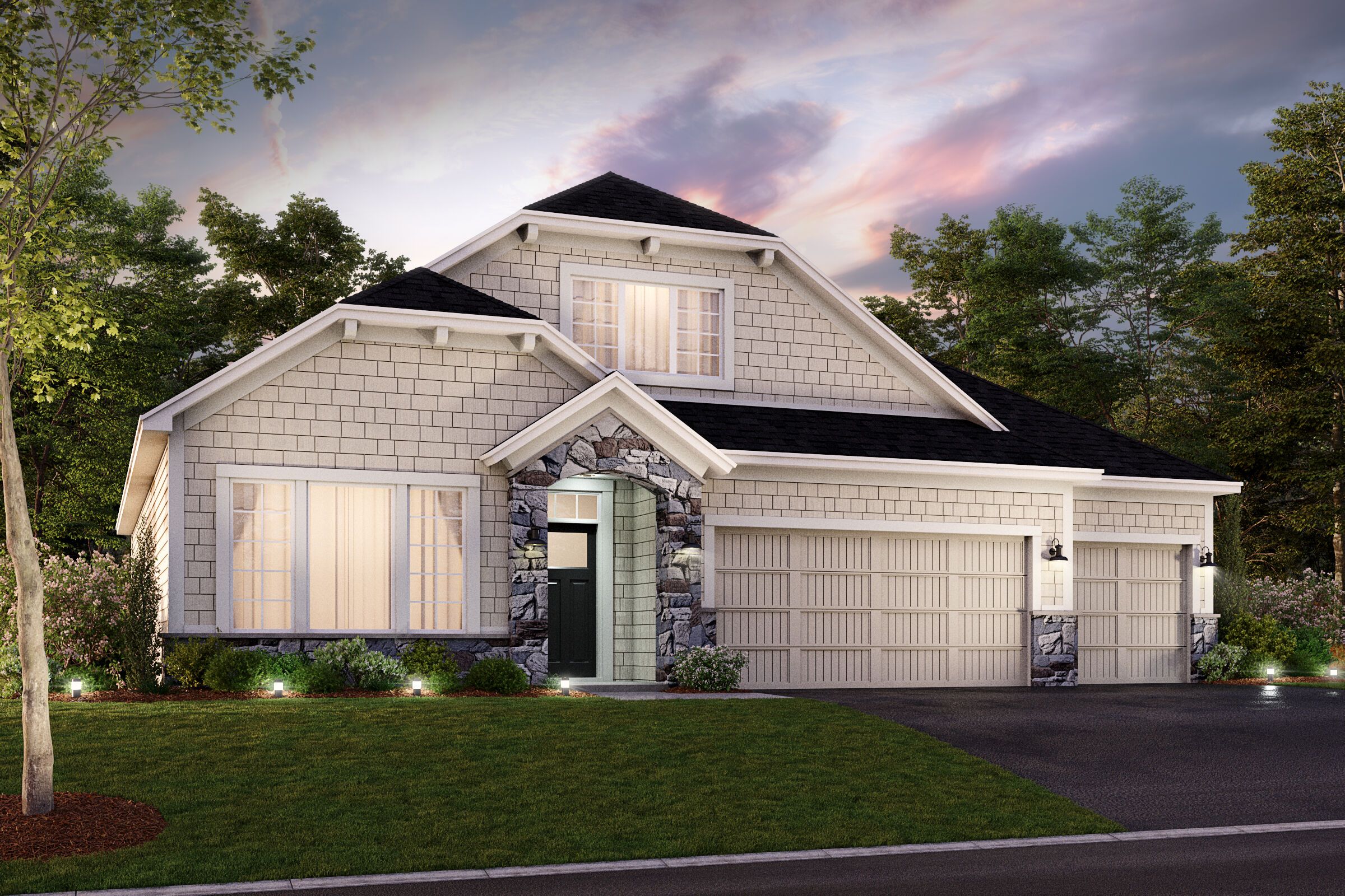 Elmwood IV Elevation E | 3 car