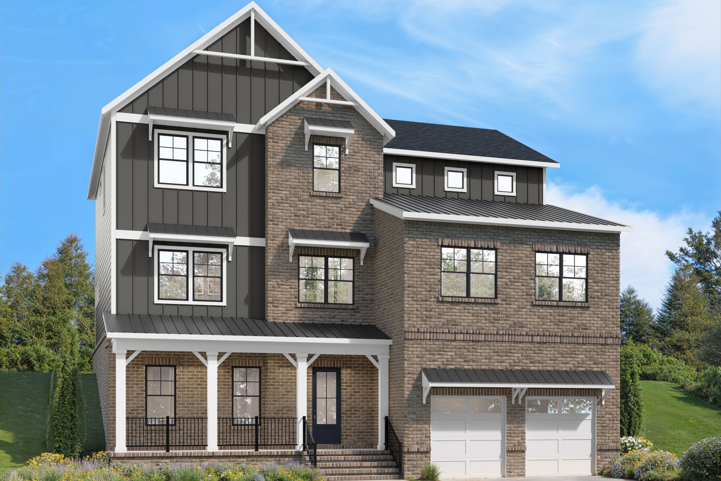 Montclair Elevation B - Farmhouse (Uphill)