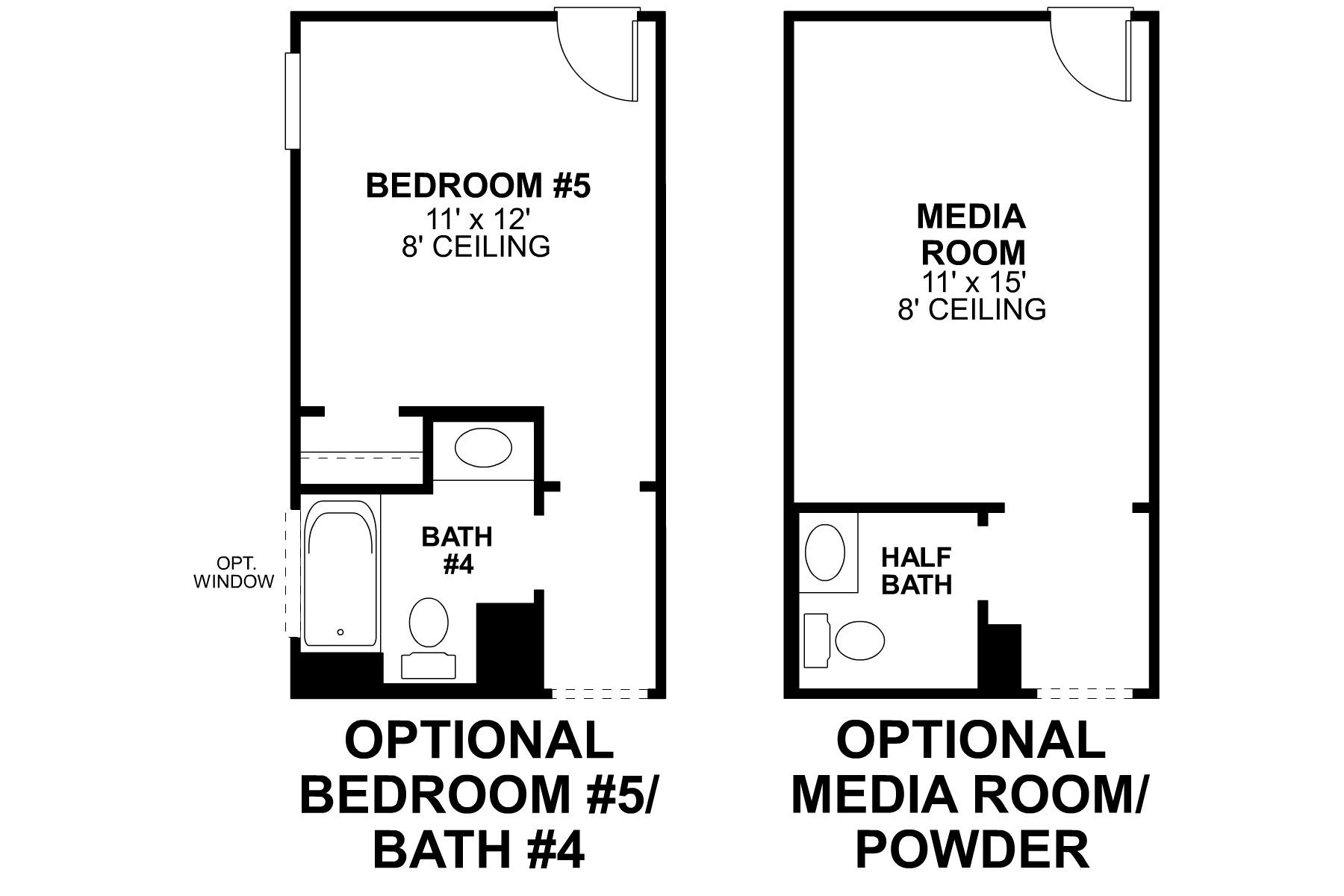 Addison Second Floor Options