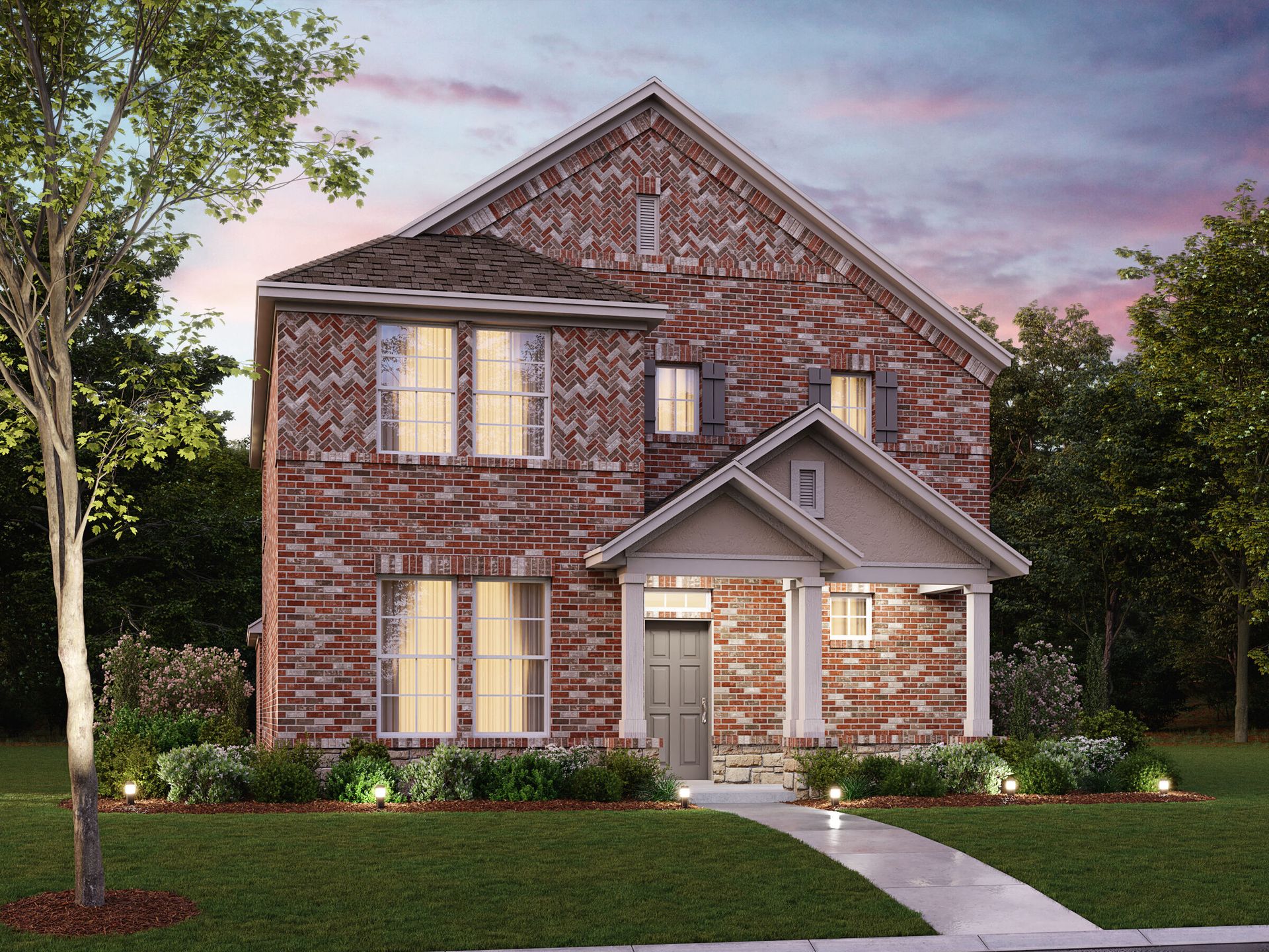 Eucalyptus Elevation C - Optional Stone