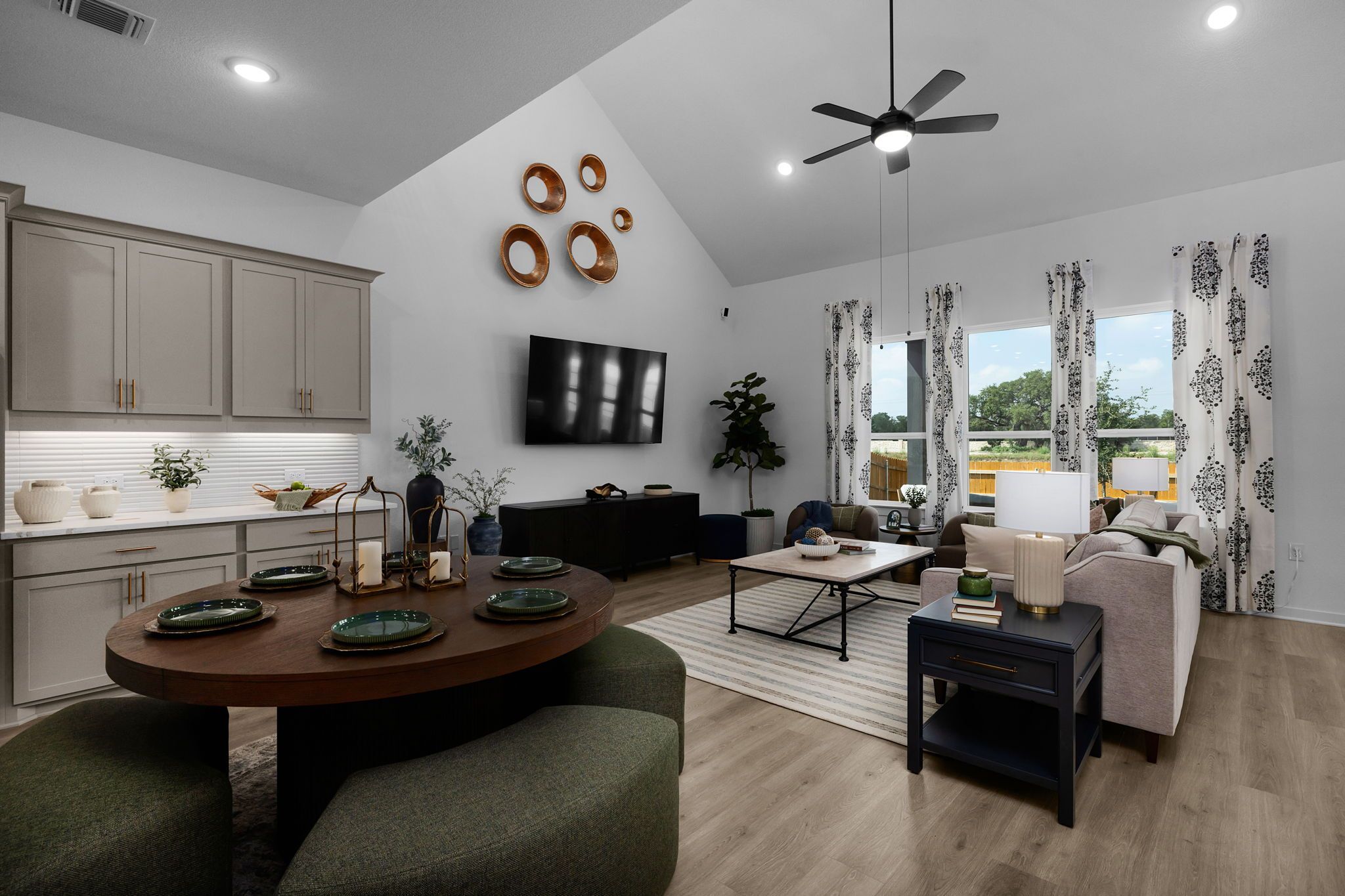 Dining Area and Living Room